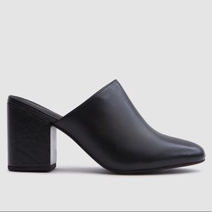 Intentionally Blank DICEY Black Leather Mule